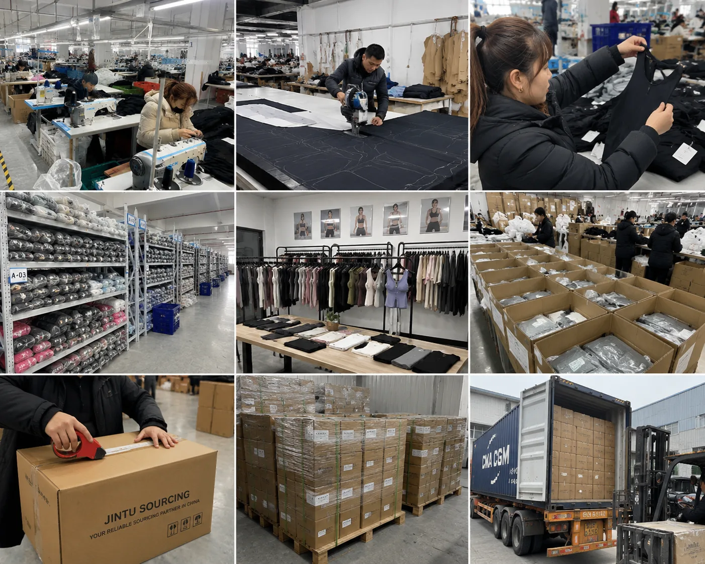 Illustrative overview of the China sourcing inspection packing and shipping process